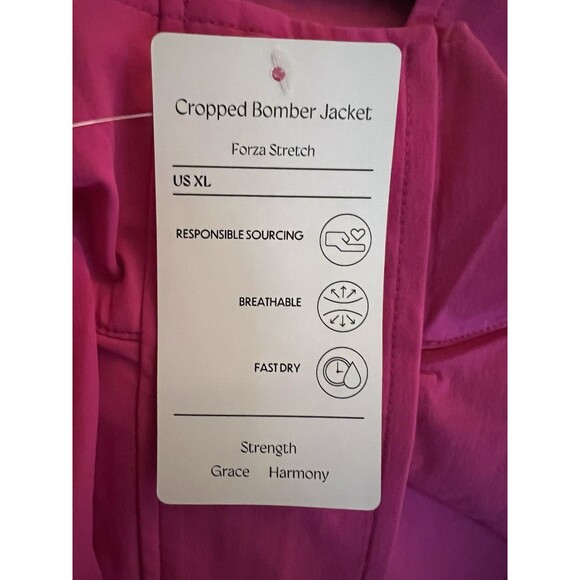 NEW Isabella Full Zip Activewear Jacket Pink Black Long Sleeve XL Zip Pockets - Picture 10 of 16